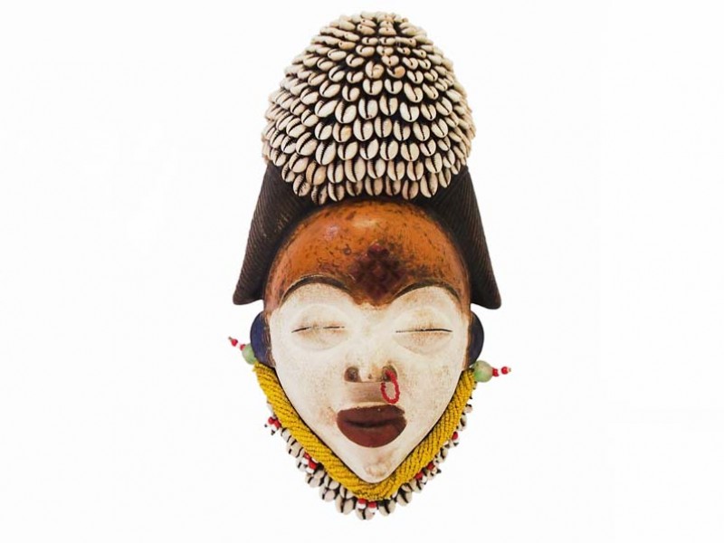 Punu Mask with Cowrie Shells - 3